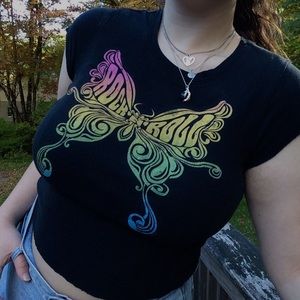 VINTAGE ROCK N ROLL BUTTERFLY BABY TEE